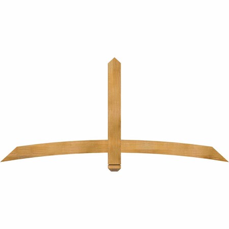 Ekena Millwork Bellingham Rough Sawn Timber Gable Bracket, Western Red Cedar, 72"W x 33"H x 2"D x 4"F, 11/12 Pitch GBW072X33X0204BEL00RWR